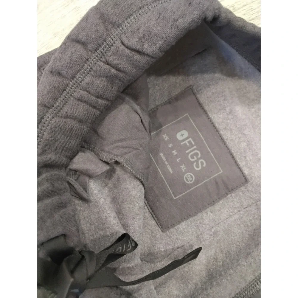 FIGS Men 2XL Charcoal Gray Fleece Jogger Sweatpants Drawstring Scrub Pants XXL